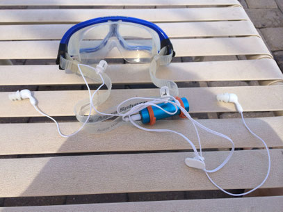 MP3 player with my goggles