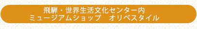 飛騨・世界生活文化センター内 ミュージアムショップ オリベスタイル