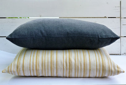 coussin toile outdoor rayée made in france