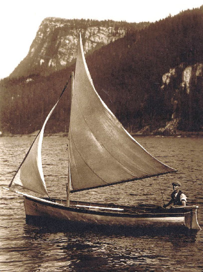 "Lac Brenet". The boat "Le Rêve" ("The Dream"), which belonged to Edgar Rochat from Charbonniere. As a worthy admirer of Alain Gerbault he was a fisherman and captain