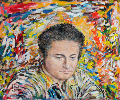 MON MAÎTRE JOSÉ GURVICH, TALENT & GÉNÉROSITÉ, acrylique sur toile, 120 x 100 cm, 2026