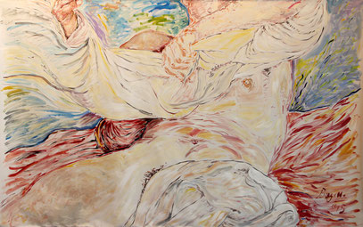 POUSSIÈRES D'ÉTOILES, acrylique sur toile, 3.40 m x 2.10 m, 2015