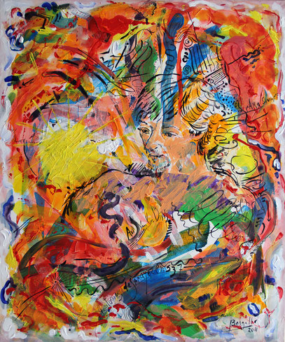 LA MÚSICA, acrylique sur toile, 50 x 60 cm, 2011