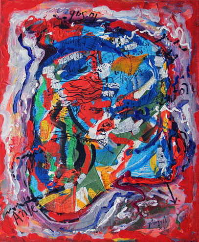 CONOCIMIENTO, acrylique sur toile, 50 x 60 cm, 2011