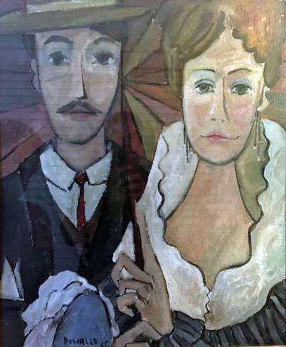 LA SOMBRILLAS, huile sur carton, 40 x 50 cm, 1965