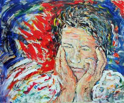 Armando Bergallo - RÊVE VISIONNAIRE, acrylique sur toile, 120 x 100 cm, 2026