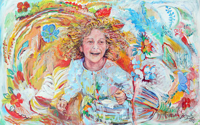 ET ELLE DANSE, acrylique sur toile, 116 x 73 cm, 2026