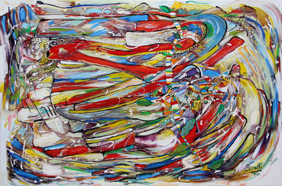 LE FLUX, acrylique sur toile, 120 x 80 cm, 2020