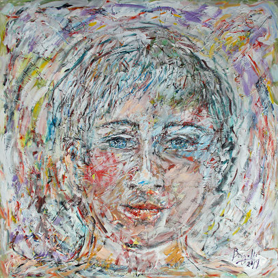 JUVENTUD, acrylique sur toile, 100 x 100 cm, 2019