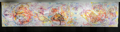 CONSTELLATION, acrylique sur toile, 10 m x 2.15 m, 2016
