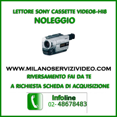 videocamera telecamera lettore sony hi8 milano