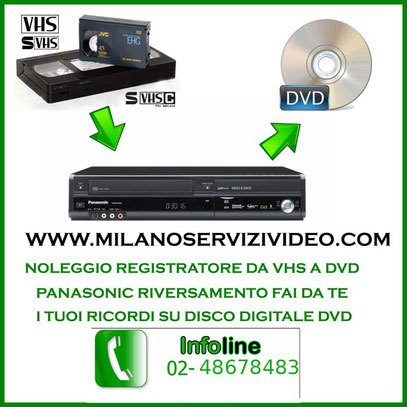 panasonic combo registratore da vhs a dvd