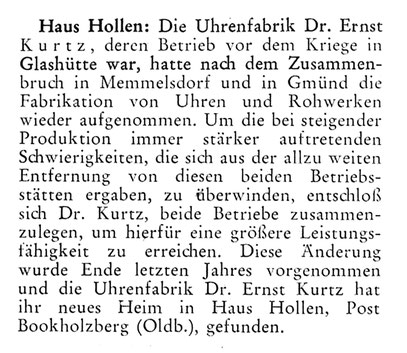 Quelle: Die Uhr Nr.02 vom 25. Jan. 1952 S.28