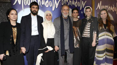 Stevens with his family at the opening night of the musical Moonshadow.