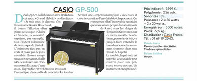 CASIO GP500 ELU DIAPASON D'OR 