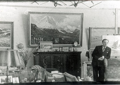 E. Schloemann in seinem Atelier, ca. 1939/40