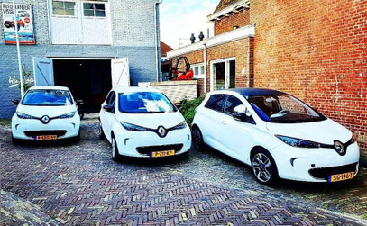 drie renault zoe die je kunt huren