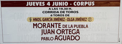 Toros de Garcia Jimenez et Garcigrande pour Morante de la Puebla, Juan Ortega et Pablo Aguado