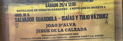 Novillos de Salvador Guardiola et Isaias y Tulio Vazquez