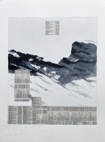 Huile sur papier et extraits d'annuaire