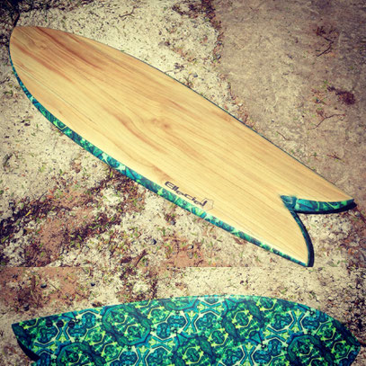 Fish surfboard paulownia wood Lis