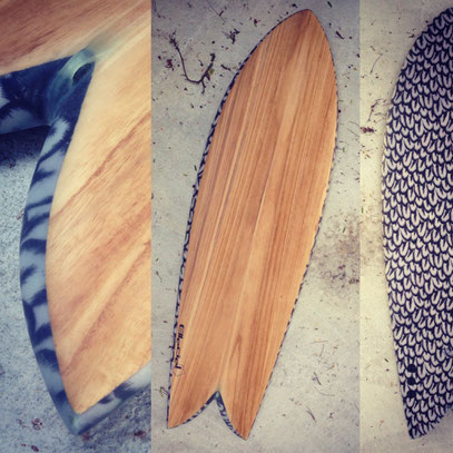 Fish surfboard paulownia wood Lis