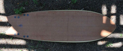 Lacewood fish surfboard