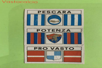 Figurine panini 1969-70: terzetto Pescara - Potenza - Pro Vasto. In Abruzzo eravamo davvero i primi.