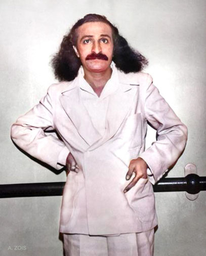 4th June, 1932 : Meher Baba on board the S.S. Monterey docked in Los Angeles harbour prior to her maiden voyage to Hawaii.