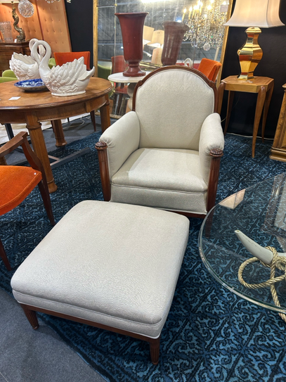 Fauteuil et son attomane    Acajou années 30 