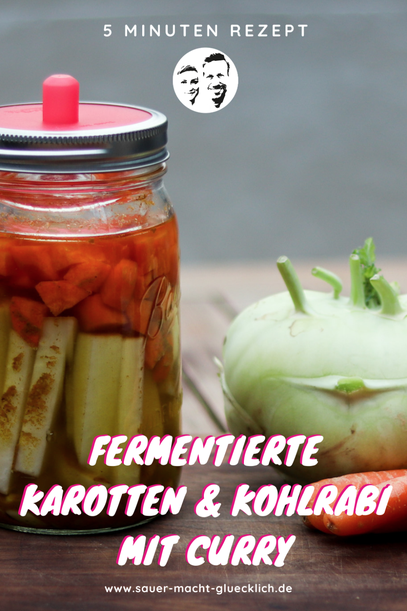 Fermentierte Curry Kohlrabi Karotten