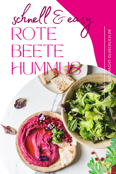 Rote Beete Hummus in 5 Minuten - Der perfekte Probiotik Dip für deine Party