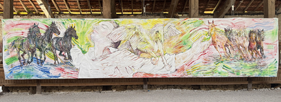 RÉCIT MYTHIQUE, acrylique sur toile, 10 m x 2.15 m, 2023.png