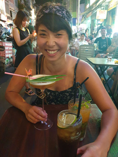 Cocktails in the Bui Vien Road Saigon HCMC Vietnam