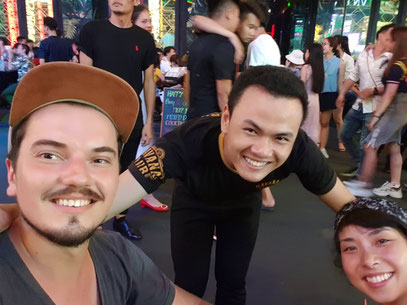 Waiter in the Bui Vien Street Saigon Hcmc