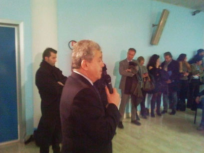 Frosinone. Il sindaco di Alatri, Morini durante il suo intervento (foto frosinoneweb)