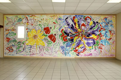 FRESQUE FLEUR - Salle de Fête Georgette Martinaud, Douzains