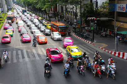 Bangkok is famous for its countless colorfull Taxis