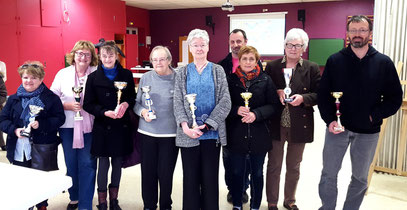 le podium du TH2 ; Annette Goizet au centre de la photo