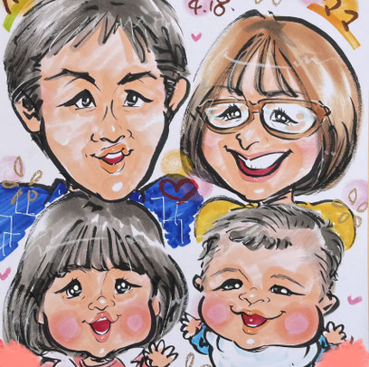 東北の出張似顔絵イベント