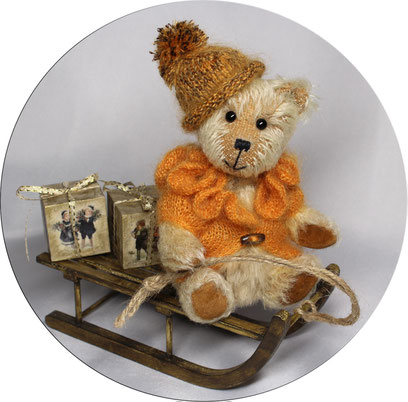 von Hand gefertigte Teddybär. Größe: ca. 17 cm "Judy"