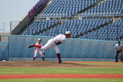 〈写真〉村上桜ケ丘　菅原岳心投手