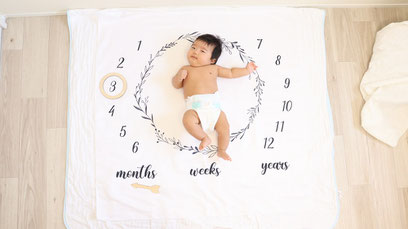 子供、赤ちゃん、ぽっちゃり、生後３か月、お寝相アート、写真フリー素材　Children, babies, chubby, 3 months old, sleeping art,