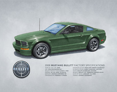 11X14 2019 2020 Mustang Bullitt