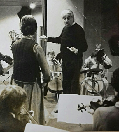 Ca.1979/1980, 1. Cello im "Kinderorchester" mit S. Celibidache