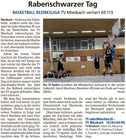 Bericht im Miesbacher Merkur am 13. November 2024 - Zum Vergrößern klicken