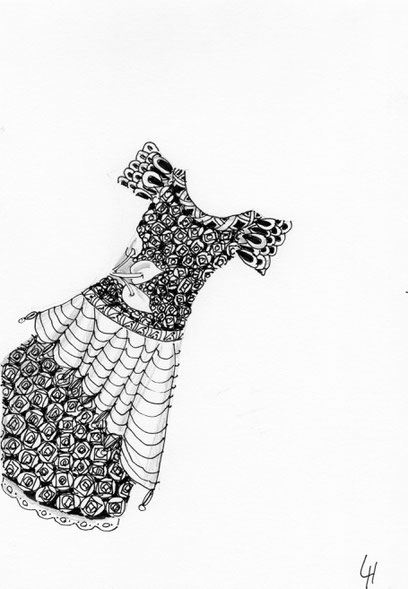 zentangle Traumkleid