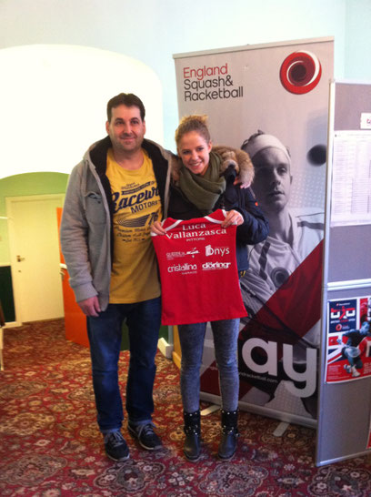 Cindy mit Coach Daniele Bricchi am British 2014