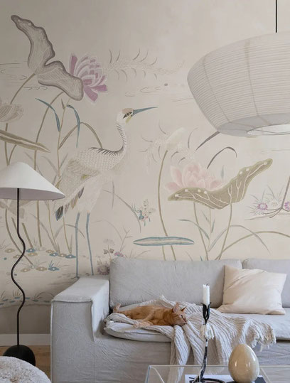 Décoration murale de couleur vieux rose pour une ambiance bohème chic, romantique chic ou ethnique.