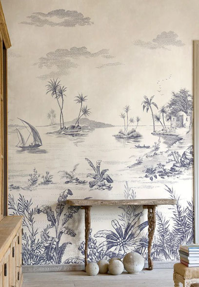 Papier peint chic et contemporain, de la marque Arte, pour votre salle à manger, séjour, salon, couloir ou entrée dans votre maison ou appartement près de Nantes, Sautron, La Baule.